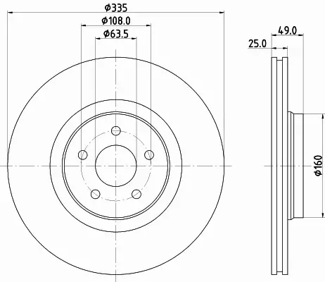 HELLA PAGID TARCZA HAMULCOWA 8DD 355 134-631 