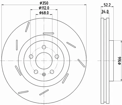 HELLA PAGID TARCZA HAMULCOWA 8DD 355 134-361 