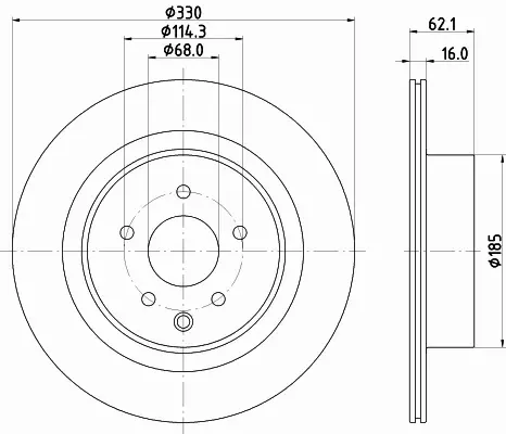 HELLA TARCZA HAMULCOWA 8DD 355 133-291 