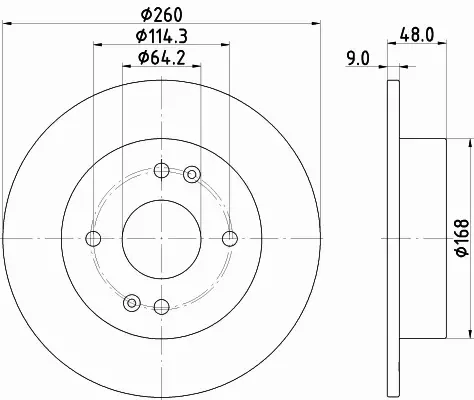 HELLA TARCZA HAMULCOWA 8DD 355 133-171 