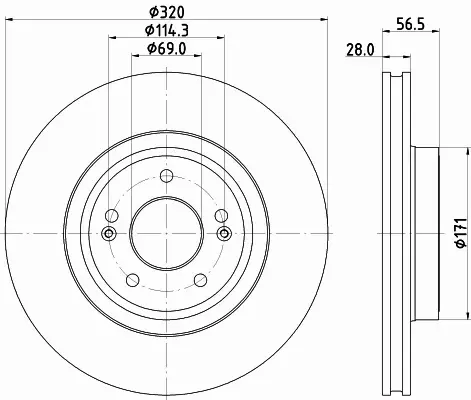 HELLA PAGID TARCZA HAMULCOWA 8DD 355 133-391 