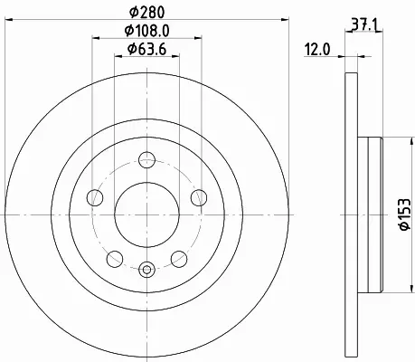 HELLA PAGID TARCZA HAMULCOWA 8DD 355 133-411 