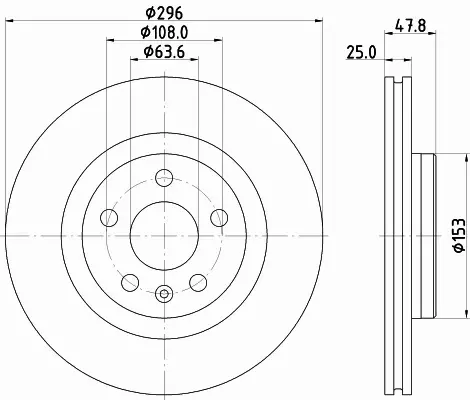 HELLA PAGID TARCZA HAMULCOWA 8DD 355 133-441 