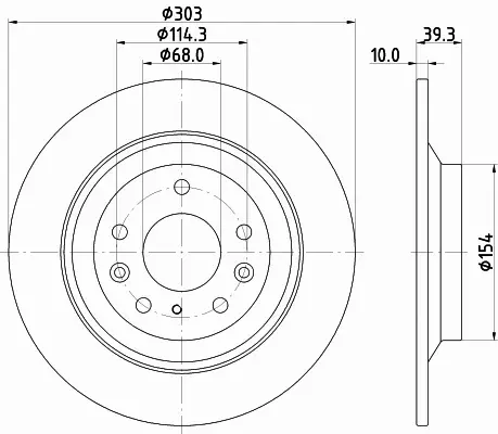 HELLA PAGID TARCZA HAMULCOWA 8DD 355 133-481 