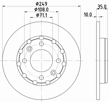 HELLA PAGID TARCZA HAMULCOWA 8DD 355 133-571 