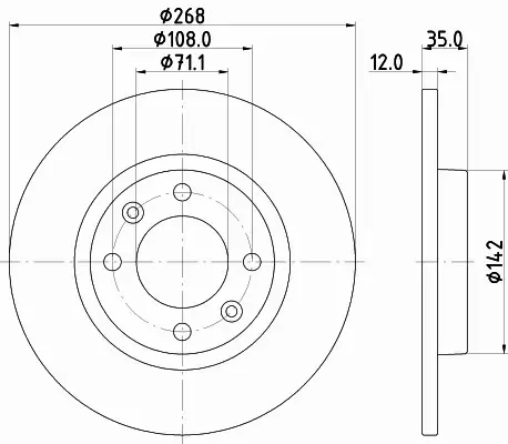 HELLA PAGID TARCZA HAMULCOWA 8DD 355 133-691 