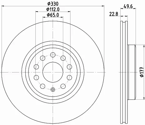 HELLA PAGID TARCZA HAMULCOWA 8DD 355 133-731 