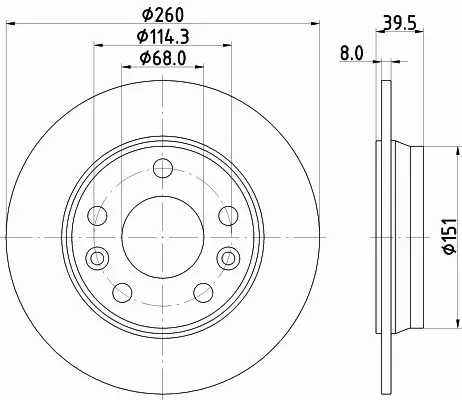 HELLA PAGID TARCZA HAMULCOWA 8DD 355 133-761 