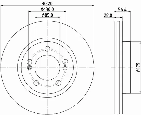 HELLA PAGID TARCZA HAMULCOWA 8DD 355 134-321 