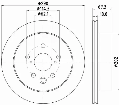 HELLA PAGID TARCZA HAMULCOWA 8DD 355 134-531 