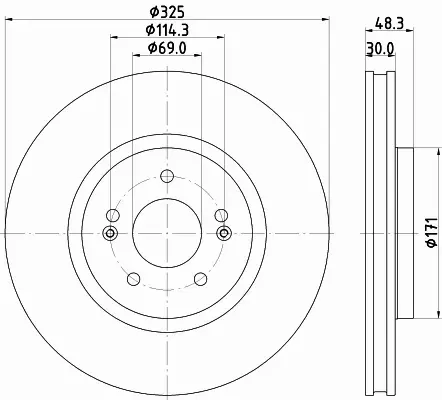 HELLA PAGID TARCZA HAMULCOWA 8DD 355 134-721 