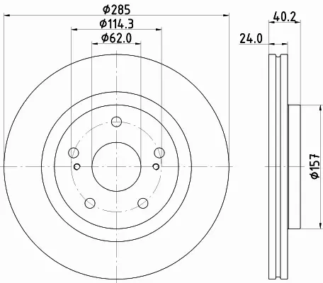 HELLA PAGID TARCZA HAMULCOWA 8DD 355 134-741 