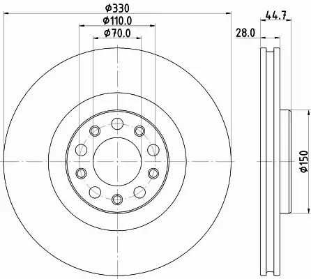 HELLA PAGID TARCZA HAMULCOWA 8DD 355 134-801 