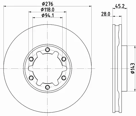 HELLA PAGID TARCZA HAMULCOWA 8DD 355 134-931 