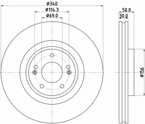 HELLA PAGID TARCZA HAMULCOWA 8DD 355 134-871 