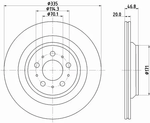 HELLA PAGID TARCZA HAMULCOWA 8DD 355 134-951 