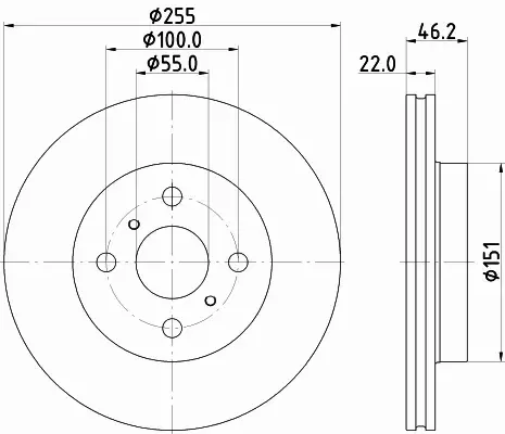 HELLA PAGID TARCZA HAMULCOWA 8DD 355 134-981 