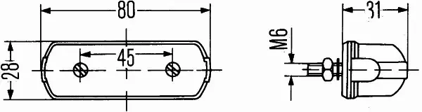 HELLA LAMPA TABLICY REJ. 2KA 001 389-107 