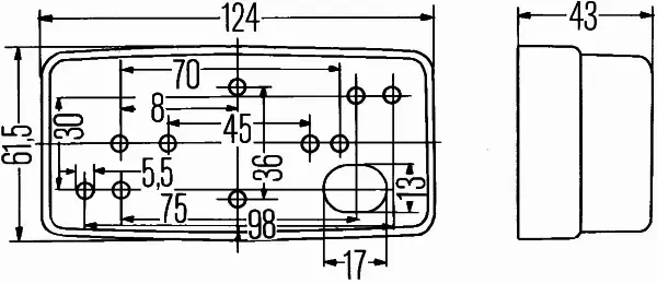 HELLA LAMPA OBRYSOWA 2PS 004 361-007 