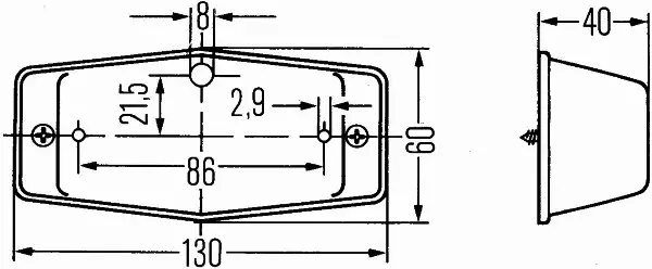 HELLA LAMPA KIERUNKOWSKAZU 2BM 001 321-001 