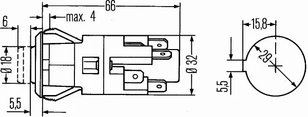 HELLA WŁĄCZNIK AWARYJNYCH 6HF 001 579-011 