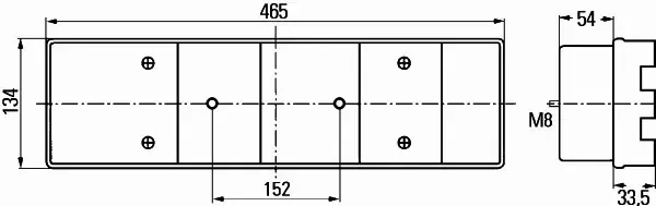 HELLA LAMPA TYLNA 2VD 008 204-091 