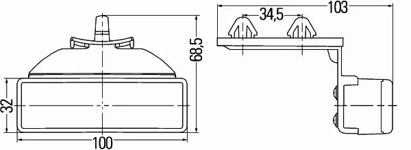 HELLA LAMPA OBRYSOWA 2PS 008 643-011 