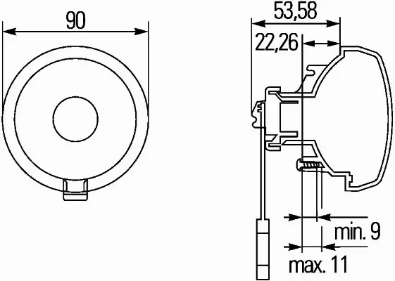 HELLA LAMPA TYLNA 2SA 965 039-087 