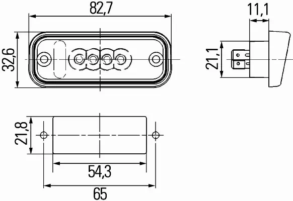 HELLA LAMPA TABLICY REJ. 2KA 010 278-017 