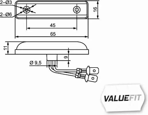 HELLA LAMPA OBRYSOWA 2PS 357 010-101 