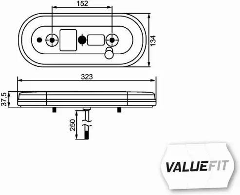 HELLA LAMPA TYLNA 2VP 357 017-021 