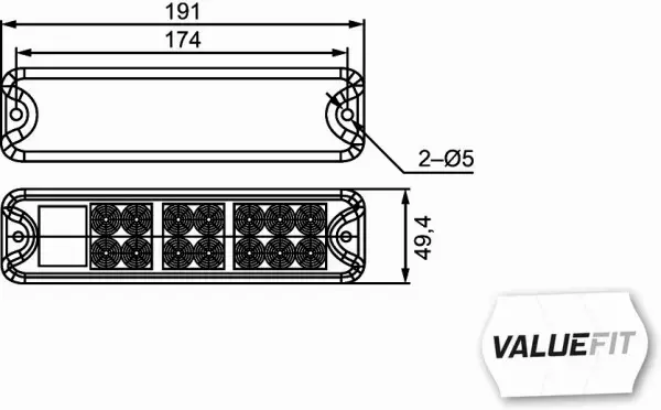 HELLA LAMPA TYLNA 2VA 357 021-001 