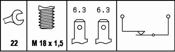 HELLA WŁĄCZNIK ŚWIATEŁ COFANIA 6ZF 004 843-001 