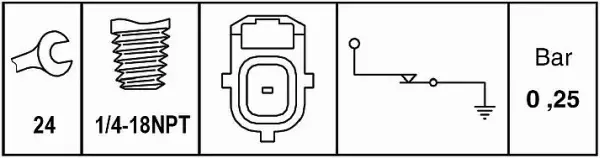 HELLA CZUJNIK CIŚNIENIA OLEJU 6ZL 009 600-081 