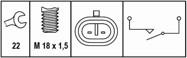 HELLA WŁĄCZNIK ŚWIATEŁ COFANIA 6ZF 008 621-301 