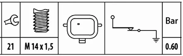 HELLA CZUJNIK CIŚNIENIA OLEJU 6ZL 003 259-401 