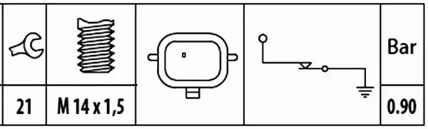 HELLA CZUJNIK CIŚNIENIA OLEJU 6ZL 003 259-901 