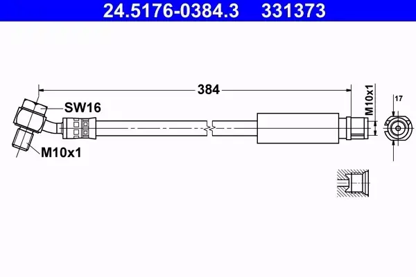 ATE PRZEWÓD HAMULCOWY 24.5176-0384.3 