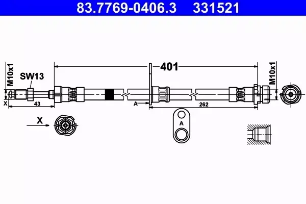 ATE PRZEWÓD HAMULCOWY 83.7769-0406.3 