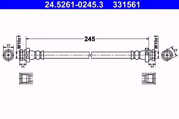 ATE PRZEWÓD HAMULCOWY 24.5261-0245.3 