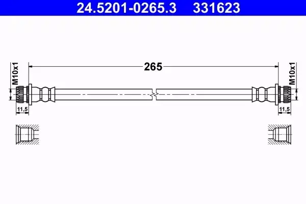 ATE PRZEWÓD HAMULCOWY 24.5201-0265.3 