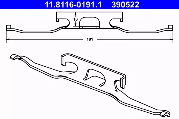 ATE SPRĘŻYNA ZACISKU 11.8116-0191.1 