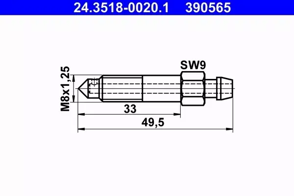 ATE ODPOWIETRZNIK HAMULCOWY 24.3518-0020.1 