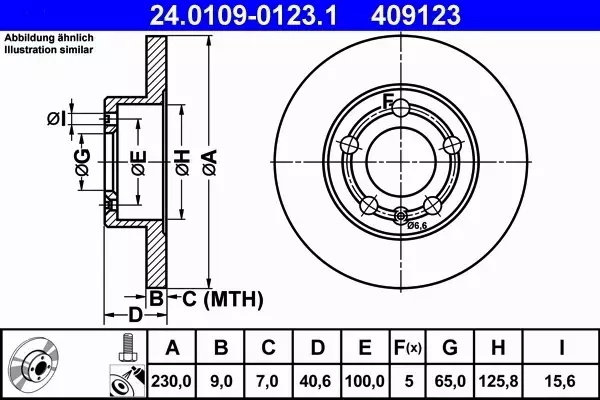 ATE TARCZE+KLOCKI PRZÓD+TYŁ VW POLO 6R 256MM 