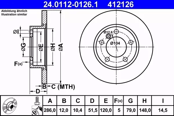 ATE TARCZE PRZÓD PEŁNE BMW E36 316 318 Z3 KRK 