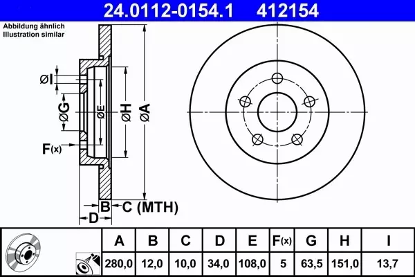 TARCZE + ATE KLOCKI TYŁ FORD MONDEO III 04.08r-07r 