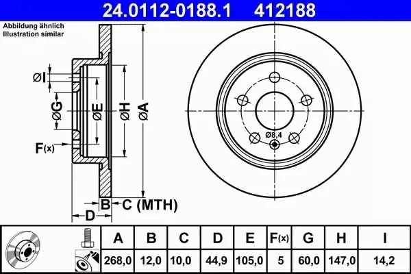 ATE TARCZE+KLOCKI PRZÓD+TYŁ CHEVROLET CRUZE OPEL ASTRA J 276+268MM 