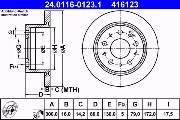 ATE TARCZE TYŁ 300mm JUMPER DUCATO BOXER 