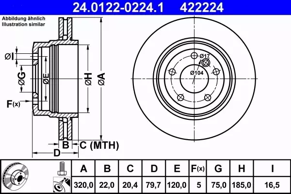 ATE TARCZE TYŁ BMW X3 E83 2.0 2.5 3.0 320MM SUPER 