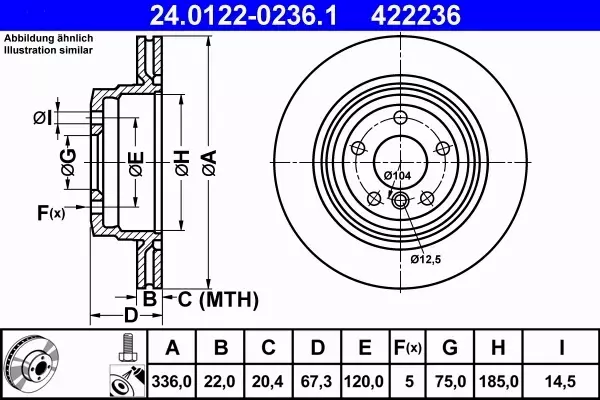 ATE TARCZE+KLOCKI+SZCZĘKI TYŁ BMW 3 E92 E93 336MM 